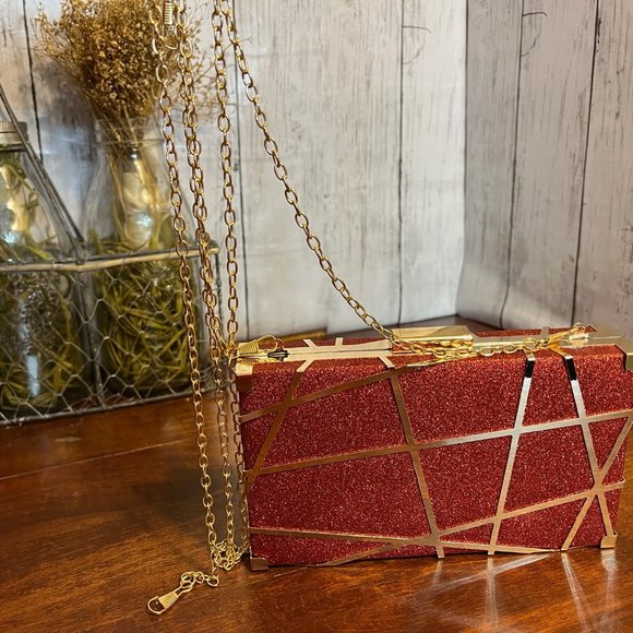 NWOT Tag - Red Sparkle Clutch - Picture 7 of 7